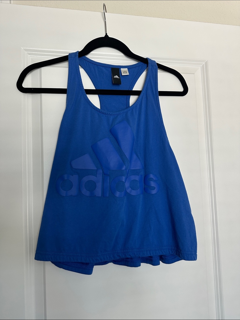 adidas Royal Blue Racerback Logo Tank